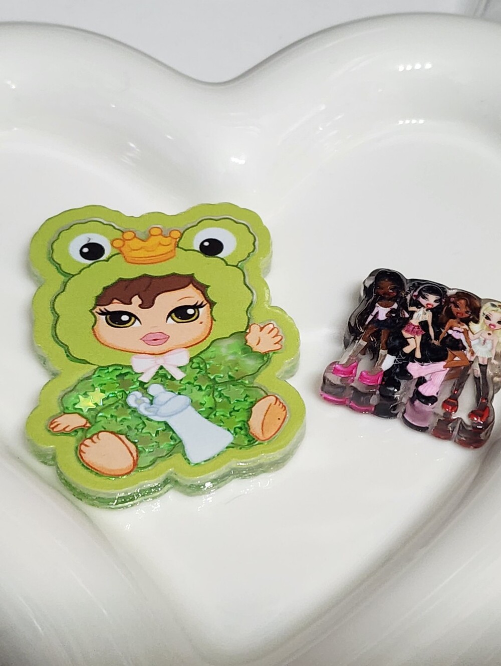 Girl Baby Shaker Flatback Focal Bead Badge Magnet‎ Crafts Beaded Pen Jewelry